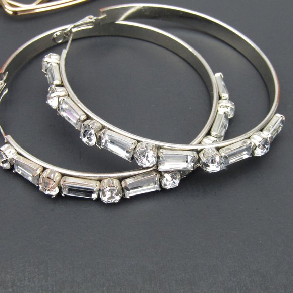 Large Oversized Hoop Earrings 10 Pairs - Picture 5 of 8